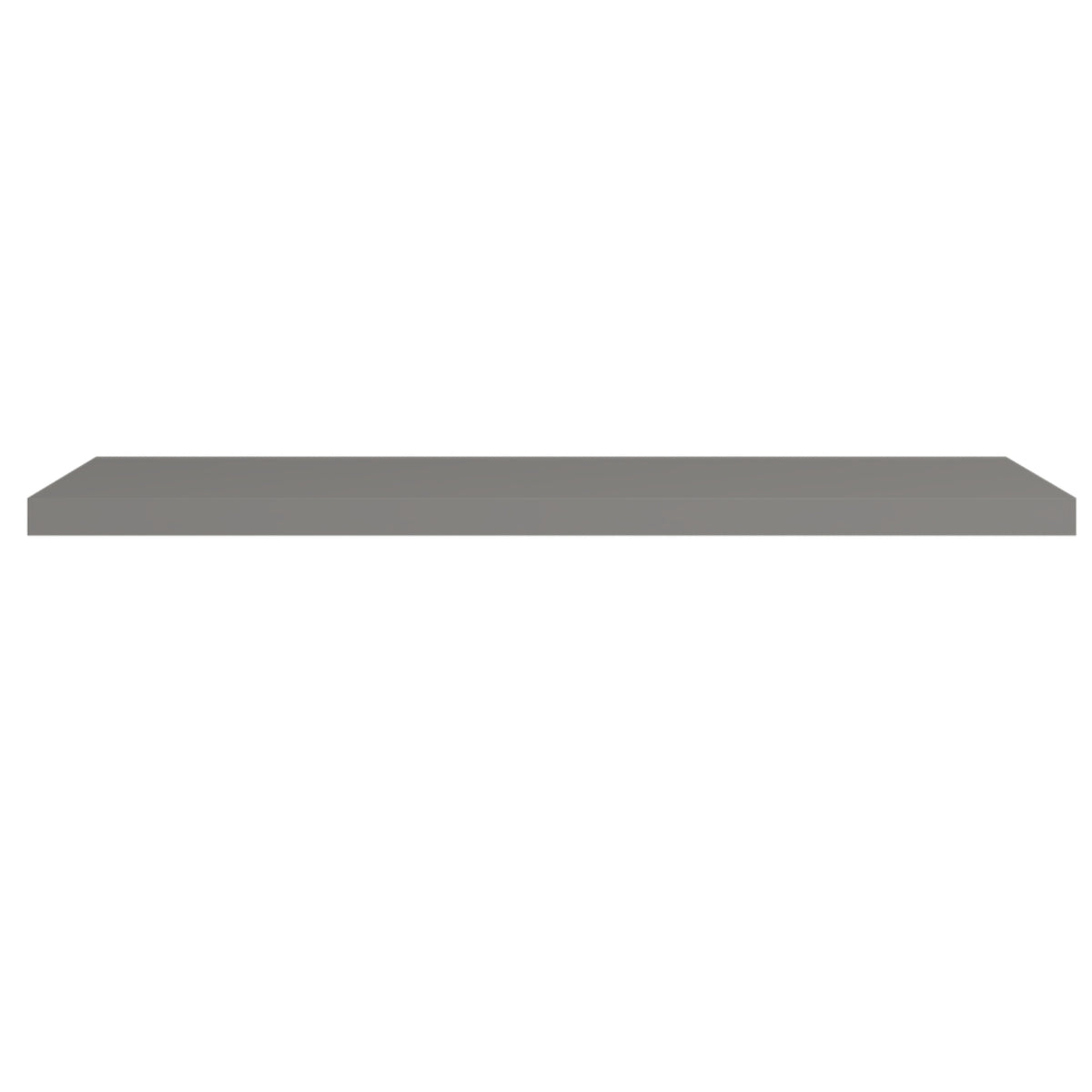 Timberline Splice Shelf 900mm in grey, slim wall-mounted bathroom shelf with square corners on white background