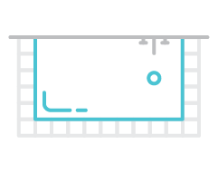 Built in bath icon